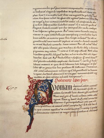 Ms.228, f.90v: Side fra Aristoteles