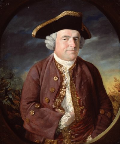 Portræt af en mand i en tricorn hat, 1767. af John Russell
