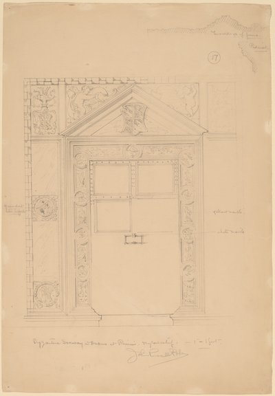 Byzantinsk døråbning med Duomo, Rimini af John Russell Pope