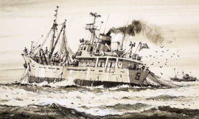 Et sovjetisk fiskeskib i Nordsøen af John S. Smith