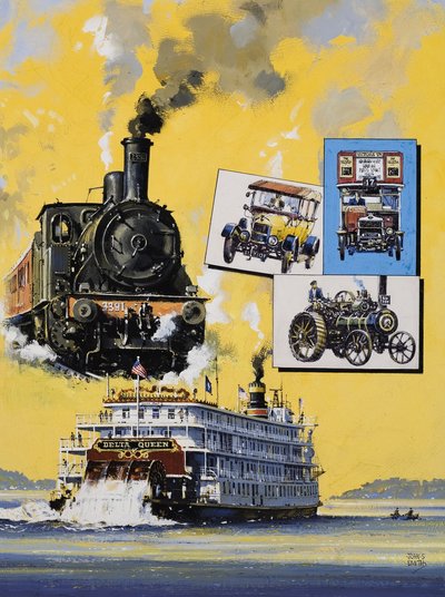 The Time Traveller (gouache på papir) af John S. Smith