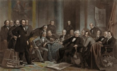 Fremskridtets og opfindelsens mænd (på Cooper Union, 1857) af John Sartain