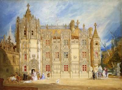 Abbatial House ved Abbey of St. Ouen i Rouen, 1826 (wc på papir) af John Sell Cotman