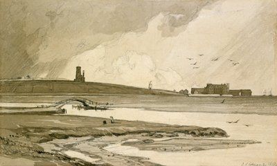 Blakeney Church og Wiveton Hall, 1818 af John Sell Cotman