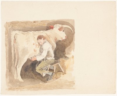 Dreng, der malker en ko af John Sell Cotman