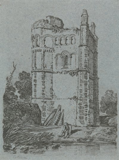 Brandsby Tower, Yorkshire af John Sell Cotman