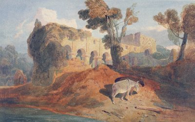 Buildwas Abbey (akvarel på papir) af John Sell Cotman