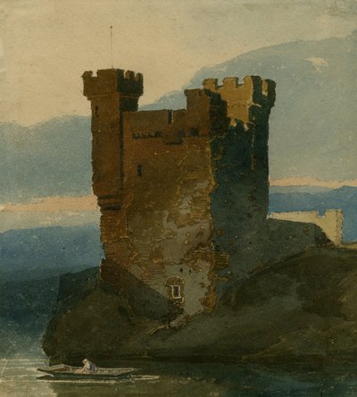 Castle by Water (blyant, wc på papir) af John Sell Cotman
