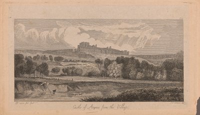 Castle of Argues fra landsbyen af John Sell Cotman