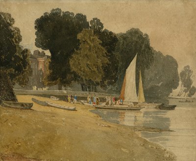 Cheyne Walk, London, ca. 1809-10 (wc på papir) af John Sell Cotman