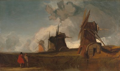 Dræningsmøller i Fens, Croyland, Lincolnshire af John Sell Cotman