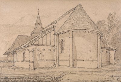 East End af Abbey Church of St. Paul i Rouen, Normandiet af John Sell Cotman