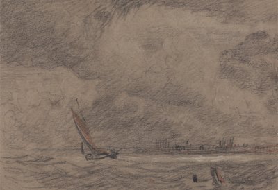 Fiskefartøj ud for Yarmouth af John Sell Cotman