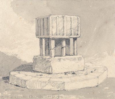 Font i Caister Church, Norfolk af John Sell Cotman