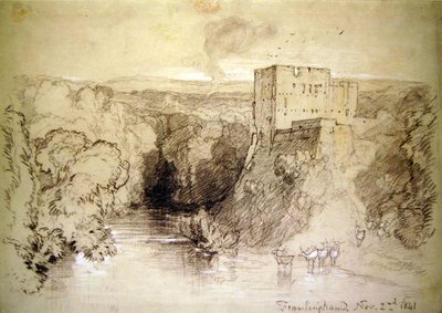 Framlingham: slottet og floden af John Sell Cotman