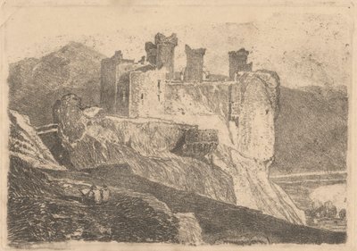 Harlech Slot af John Sell Cotman
