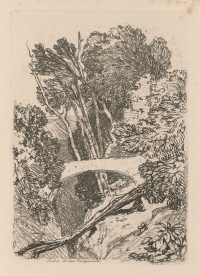 Liber Studiorum: Plade 11: Parsons Bridge, Cardingshire, 1838 af John Sell Cotman
