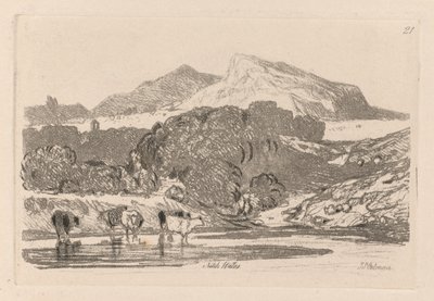 Liber Studiorum: Plade 21, Udsigt i North Wales af John Sell Cotman