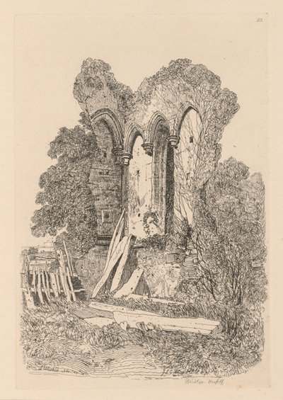 Studiebog: Plade 23, Ruins at Beeston, Norfolk: No. 3 af John Sell Cotman