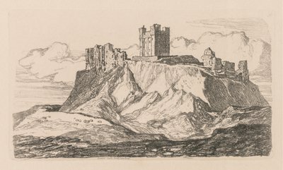 Studiebog: Plade 30, Bambro Castle, Northumberland, 1838 af John Sell Cotman