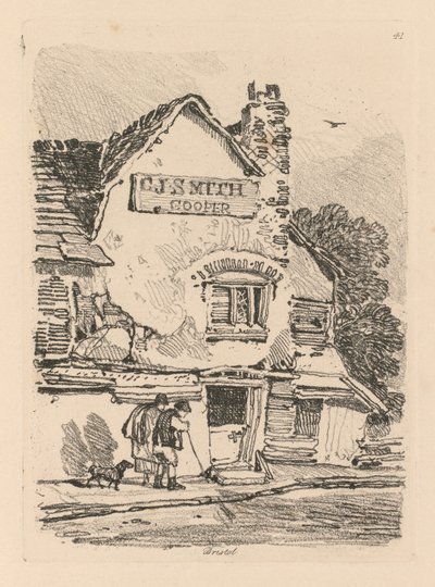 Liber Studiorum: Plade 41, House at Bristol, 1838 af John Sell Cotman