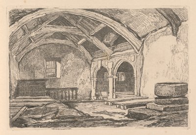 Liber Studiorum: Plade 42, Capel Carrig, Caernarvonshire, 1838 af John Sell Cotman