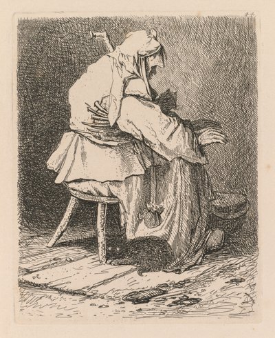 Liber Studiorum: Plade 44, Skitse efter Rembrandt, 1838. af John Sell Cotman