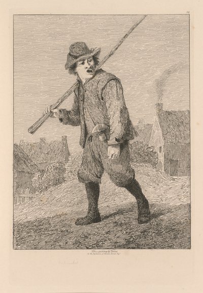 Liber Studiorum: Plade 46, Skitse efter Teniers, 1838. af John Sell Cotman