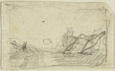 Måneskin over landskab af John Sell Cotman