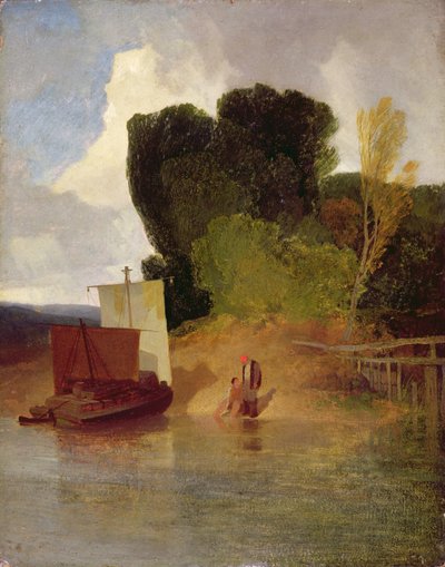 På floden Yare (olie på panel) af John Sell Cotman