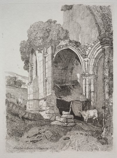 Rievaulx Abbey, Yorkshire af John Sell Cotman