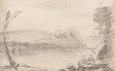 Ruin på en sø, på samme måde som Richard Wilson af John Sell Cotman
