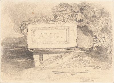 Ruineret grav påskrevet "A.M.G." af John Sell Cotman