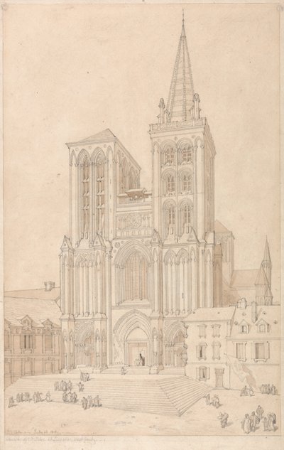 Sankt Peter i Lisieux, Normandiet: Vestfronten af John Sell Cotman
