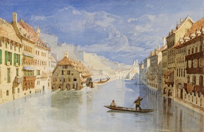 Citadellet over Namur, Belgien, set fra floden Sambre af John Sell Cotman