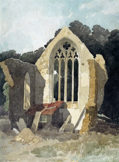 The Refectory at Walsingham Priory (akvarel på papir) af John Sell Cotman