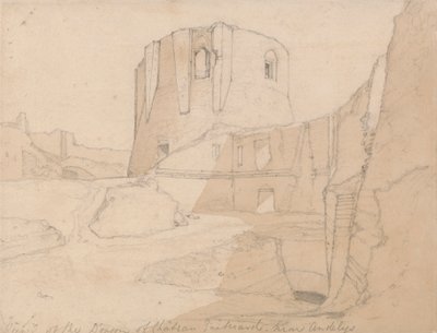 Udsigt over Donjon af Chateau Gaillard, nær Andelys, Normandiet af John Sell Cotman