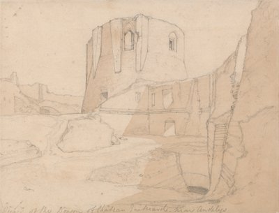 Udsigt over Donjon på Chateau Gaillard, nær Andelys, Normandiet af John Sell Cotman