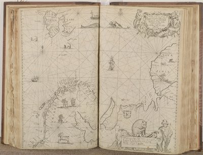 Et kort over havets kyster i Rusland, Lapland, Finmarke, Nova Zemla og Grønland, 1671 af John Seller