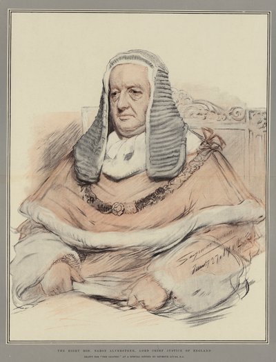 Den ærede baron Alverstone, Lord Chief Justice of England af John Seymour Lucas