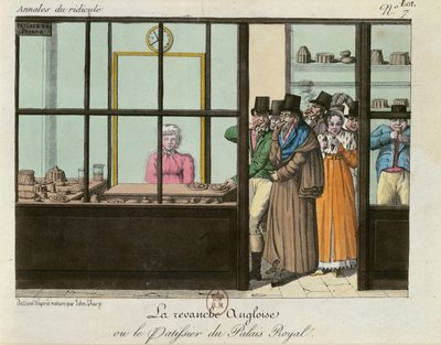 The English Revenge eller, The Patisserie at the Palais Royal, c.1815 af John Sharp
