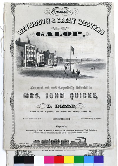 Weymouth and Great Western Galop, ca. 1870 (litografi på papir) af John Sherren