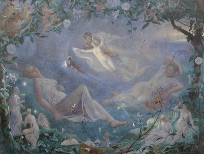 Scene fra En skærsommernatsdrøm, 1873. af John Simmons