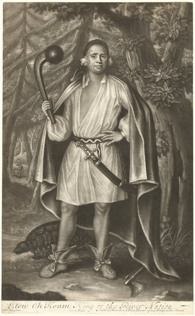 Etow Oh Koam, King of the River Nation af John Simon after John Verelst