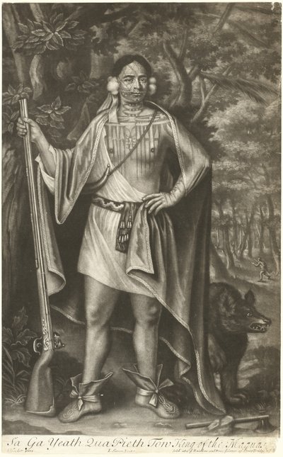 Sa Ga Yeath Qua Pieth Tow, King of the Maquas af John Simon after John Verelst