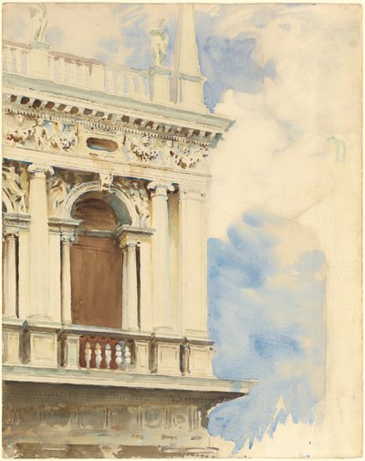Et hjørne af biblioteket i Venedig, 19041907. af John Singer Sargent