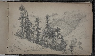 Alpelandskab, Zell am See, Østrig af John Singer Sargent