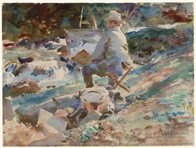 En kunstner ved sit staffeli af John Singer Sargent