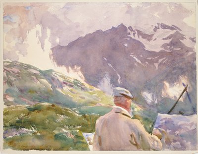 Kunstner i Simplon, ca. 1909-11 (akvarel, grafit på papir) af John Singer Sargent
