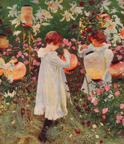 Nellik, Lily, Lily, Rose, 1885-86, 1938 af John Singer Sargent